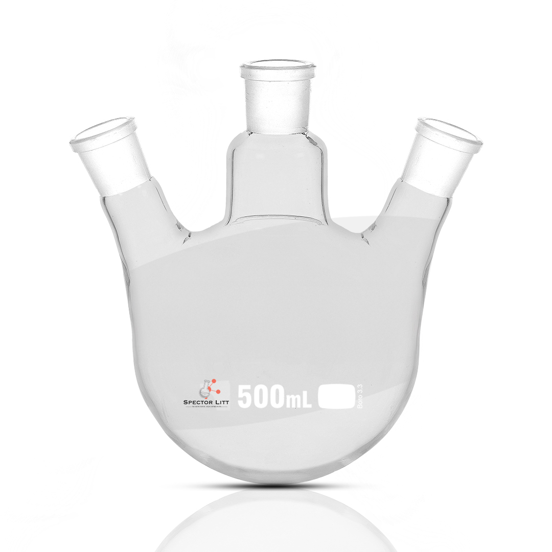 Boiling Flasks Round Bottom Three Necks Angular